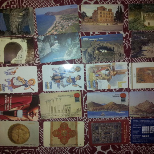 Phone cards used, pack of 20 pieces