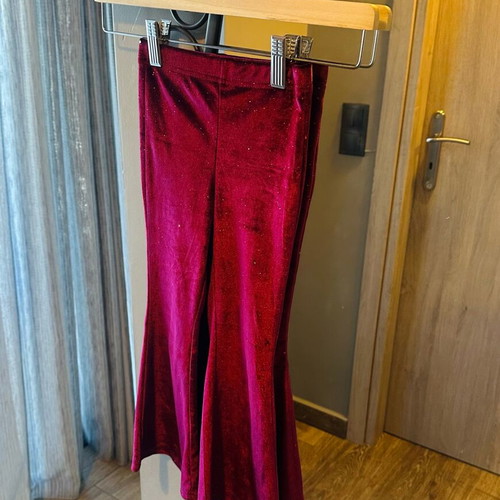 Sinsay velvet pants used, size 110 cm, age 5, burgundy, flared