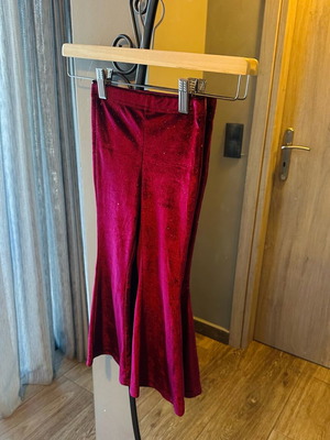 Sinsay velvet pants used, size 110 cm, age 5, burgundy, flared