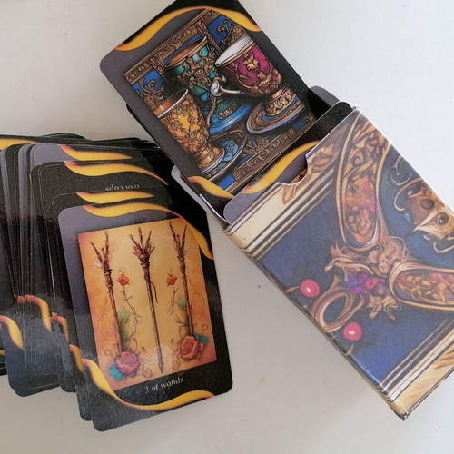 Two faces Tarot mini deck 78 cards like new, handmade