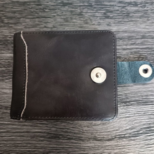 Men's leather wallet, black