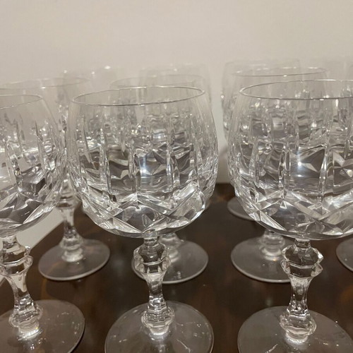 Crystal Wine Glasses Set of 6 New Vintage 15x7.5 cm