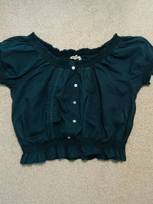 Attrattivo Crop Top like new, petrol green, boho style, size S