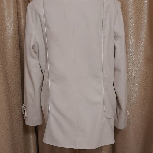 Été White Corduroy Half Coat like new, size XL