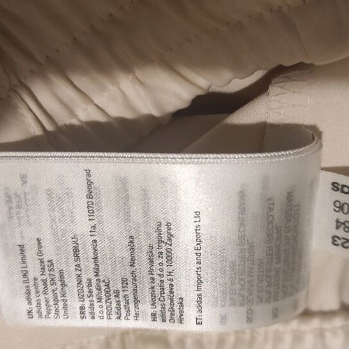 Adidas sweatpants new, white-cream, size L