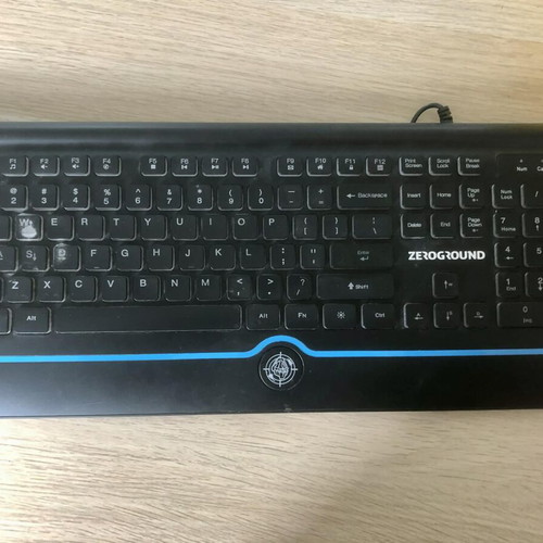 Zeroground keyboard used, wired with USB