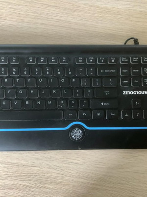 Zeroground keyboard used, wired with USB