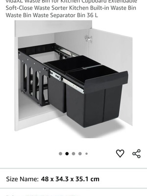 Kitchen cupboard waste bin new