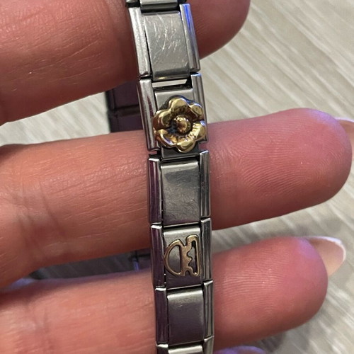 Re Florence bracelet used, steel with 18k gold details