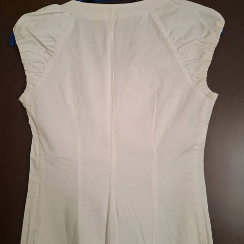 Sisley midi dress white like new, size S