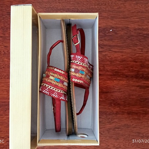 Boho sandals GOGO Shoes size 40 like new, multicolor red