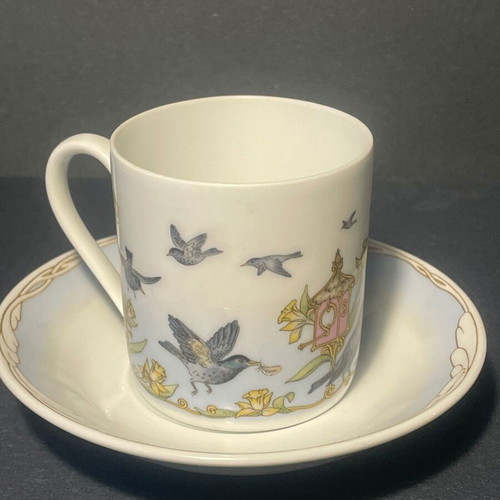 Hutschenreuther Ole Winther April Demitasse Cup and Saucer Set like new
