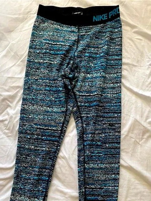 Nike Pro Dry Fit sports leggings blue like new, small