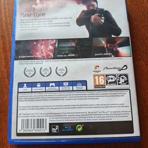 Past Cure PS4 game used with slight box wear