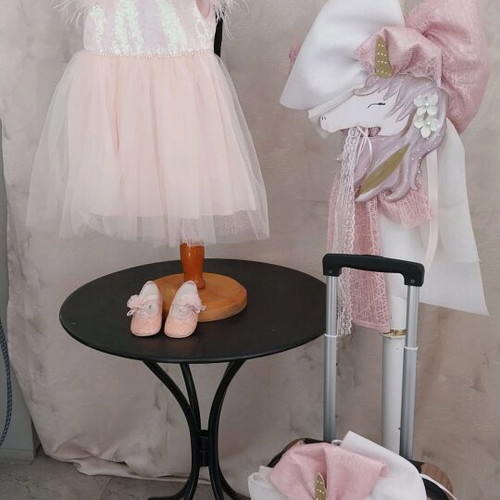 Simple baptism set 8 months to 2.5 years with glitter and sequins