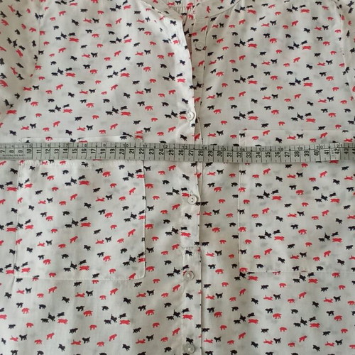 Zara shirt with dog print like new, white