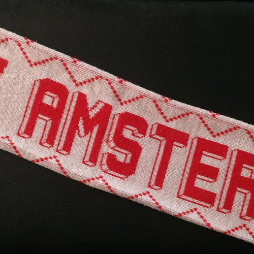 Ajax Amsterdam vintage scarf used, double knit 1990s
