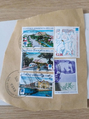 Greek stamps like new 2004 series with unsealed Fasianos