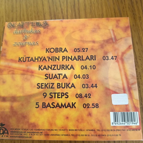 Darbukas & Zournas by Okay Temiz CD like new, jazz