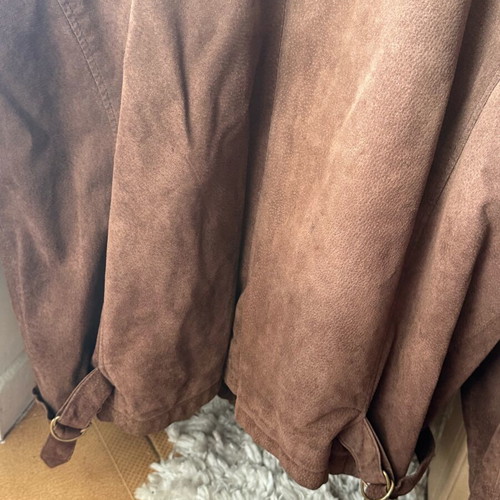 Men's suede leather jacket like new, brown, XL