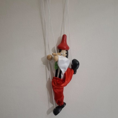 Wooden Pinocchio Marionette decorative handmade, new