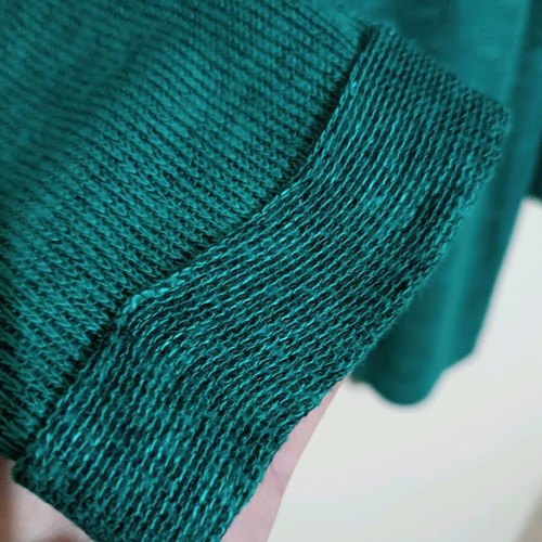 Pink Woman knitted blouse with 3/4 sleeve like new, green, size S