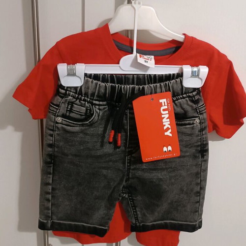 Boys' summer set Funky new, red