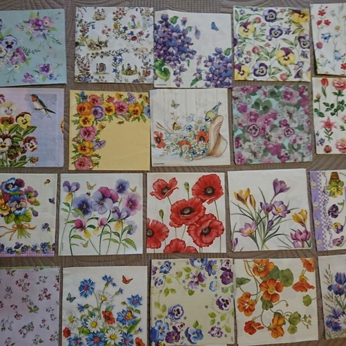 Decoupage napkins like new