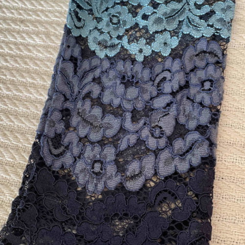Louche lace dress Medium new with ombre blue shades