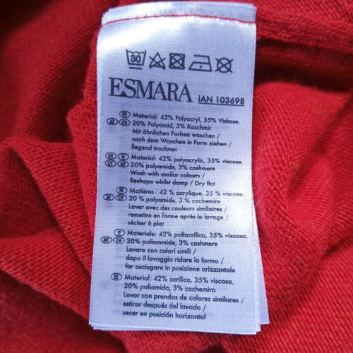 Esmara knitted short sleeve blouse new, red