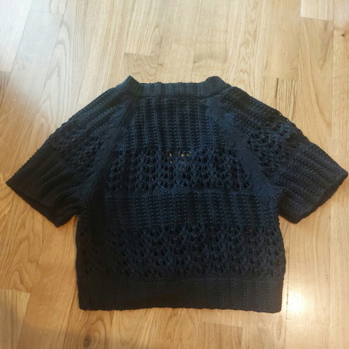 H&M Black Knitted Short Sleeve Cardigan like new, size XS