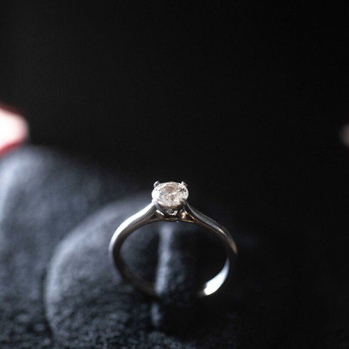 Cartier solitaire ring with diamond like new