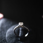 Cartier solitaire ring with diamond like new