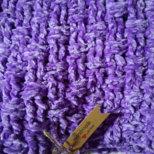 Baby blanket handmade new with hypoallergenic velour yarn