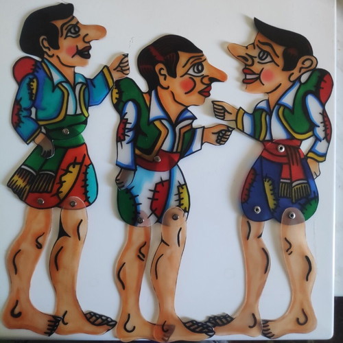 Shadow theater puppets set new, professional plastic figures