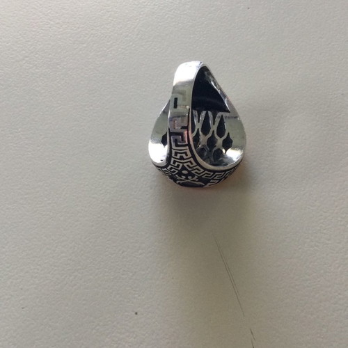 Men's 925 ring handmade with agate new
