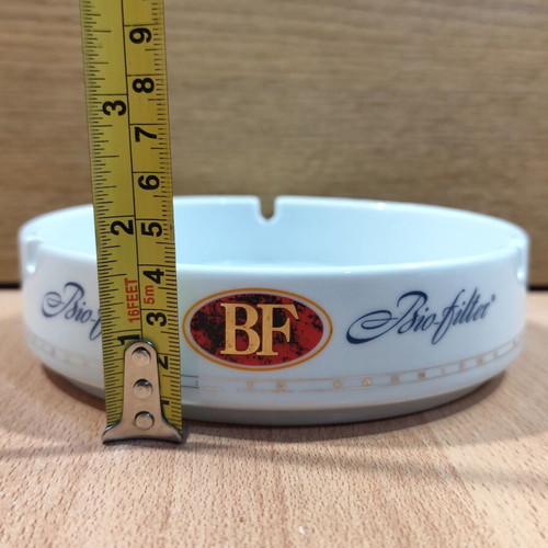 BF Bio Filter ceramic ashtray vintage promotional