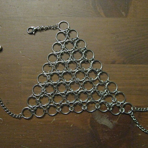 Punk Goth Chainmail glove bracelet new made of steel rings