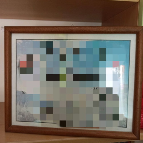 Wooden wall frame used, 24x27 cm