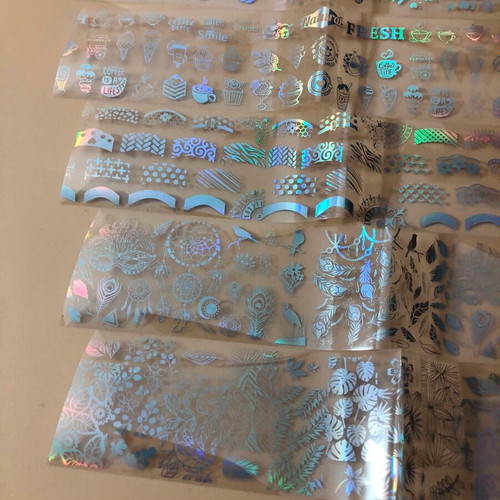 Aurora Glass holographic nail stickers pack of 5 new