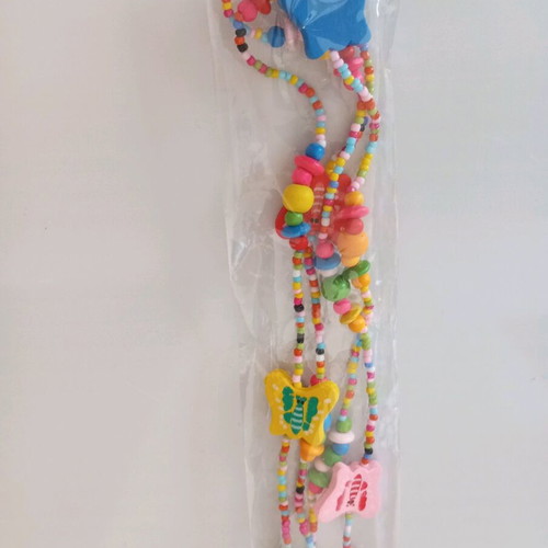 Children's necklace new with colorful hair clips