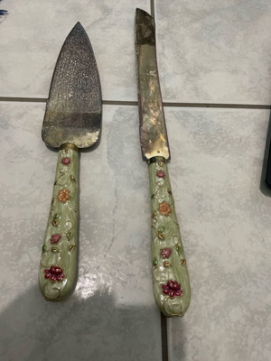 Vintage Cooking Tool Set 2pcs Spatula and Serving Knife like new
