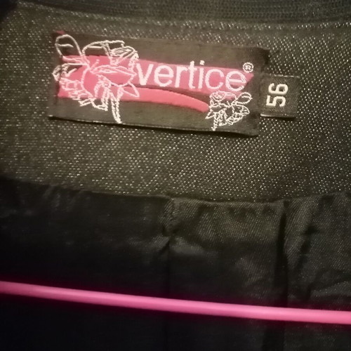 Vertice women's jacket like new, dark gray with black details, size 56