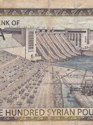 Syrian banknote used
