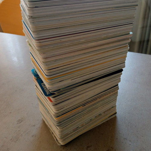 Phone cards used, pack of 200 Greek from 1999 to 2003