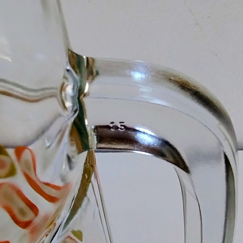 Vintage Luminarc glass jug 70s French Space Age design
