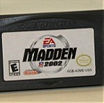  Nintendo Game Boy Advance Madden 2002 Σε καλή κατάσταση / Λειτουργεί Τιμή 4 ευρώ