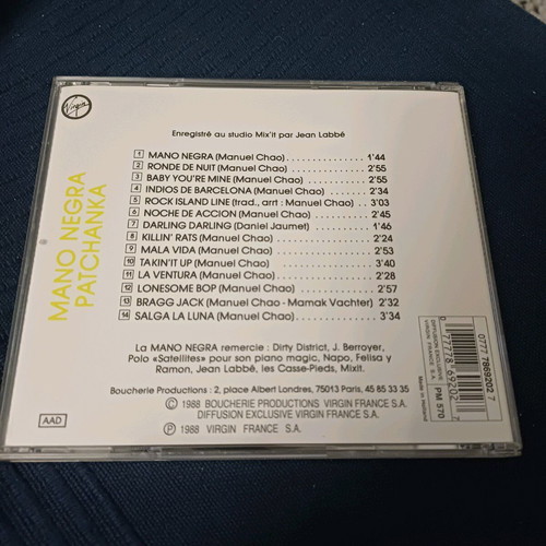 Mano Negra Patchanka CD album used, punk