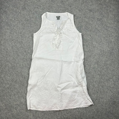 Neiman Marcus sleeveless linen dress medium with buttons used