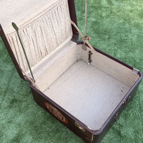 Wheary Aviatrix vintage hat box suitcase with Canadian Pacific Steamship label